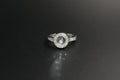 013-18t White Gold Floating/Moving Diamond Halo Ring