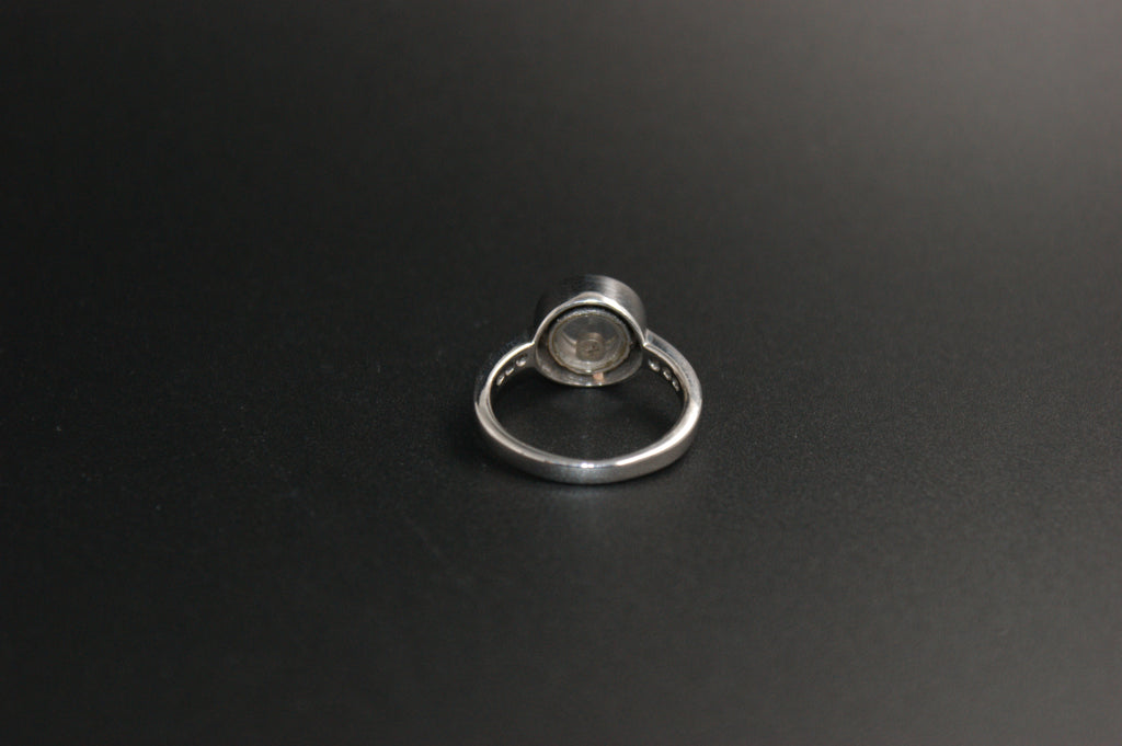 013-18t White Gold Floating/Moving Diamond Halo Ring