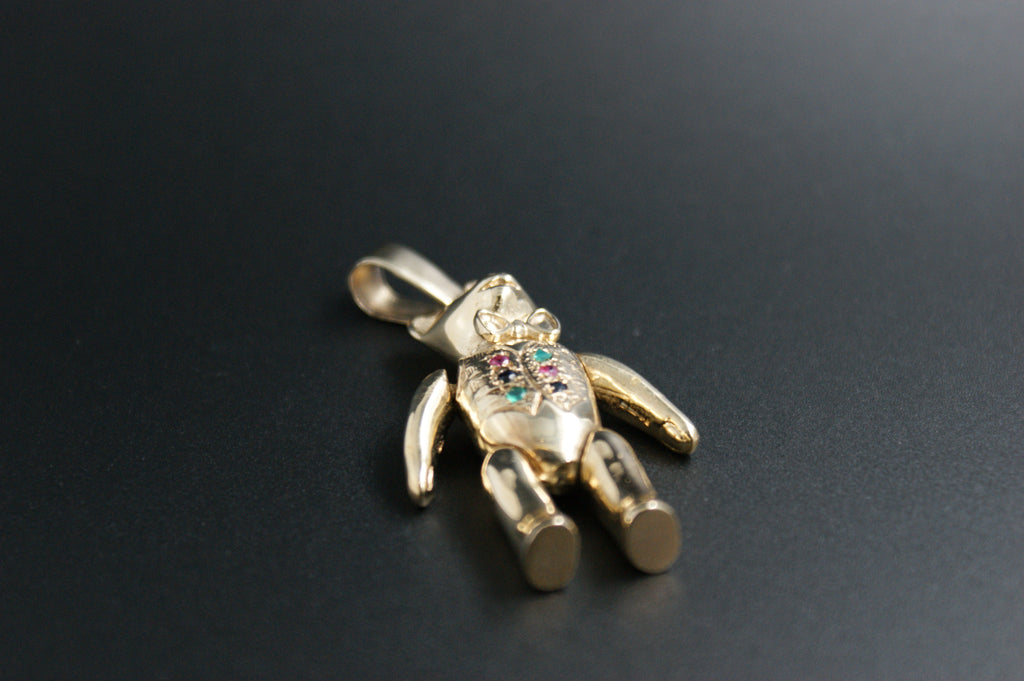 07-9ct teddy bear Pendant