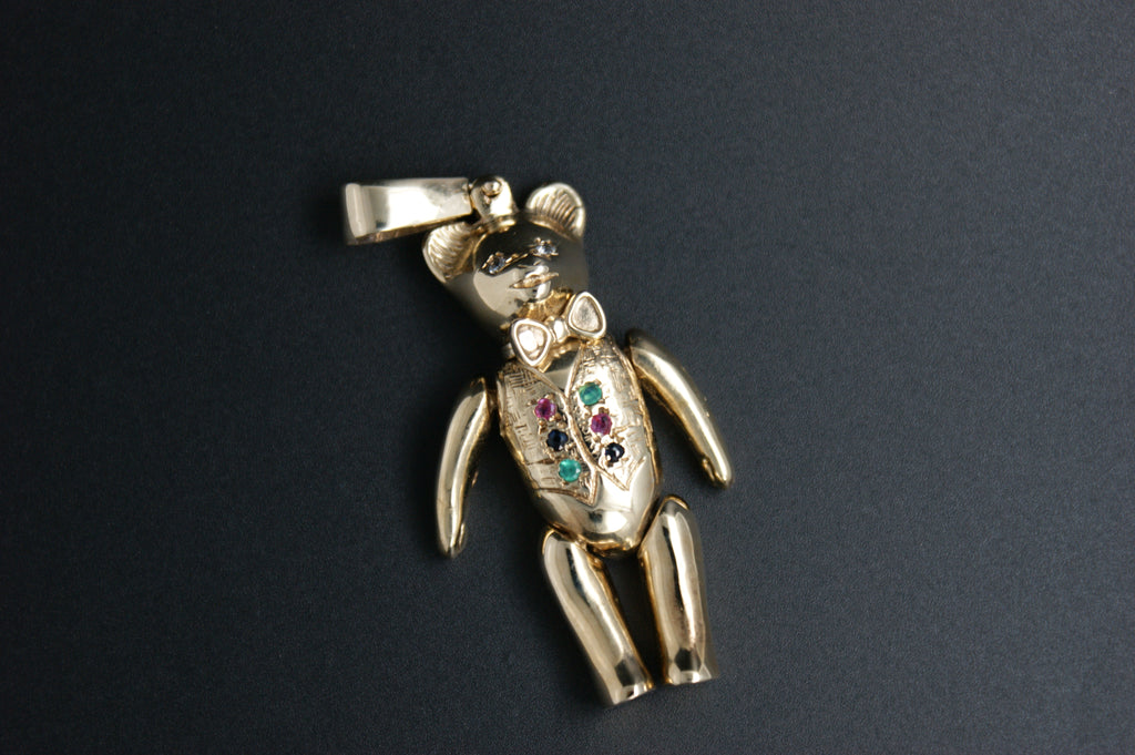 07-9ct teddy bear Pendant
