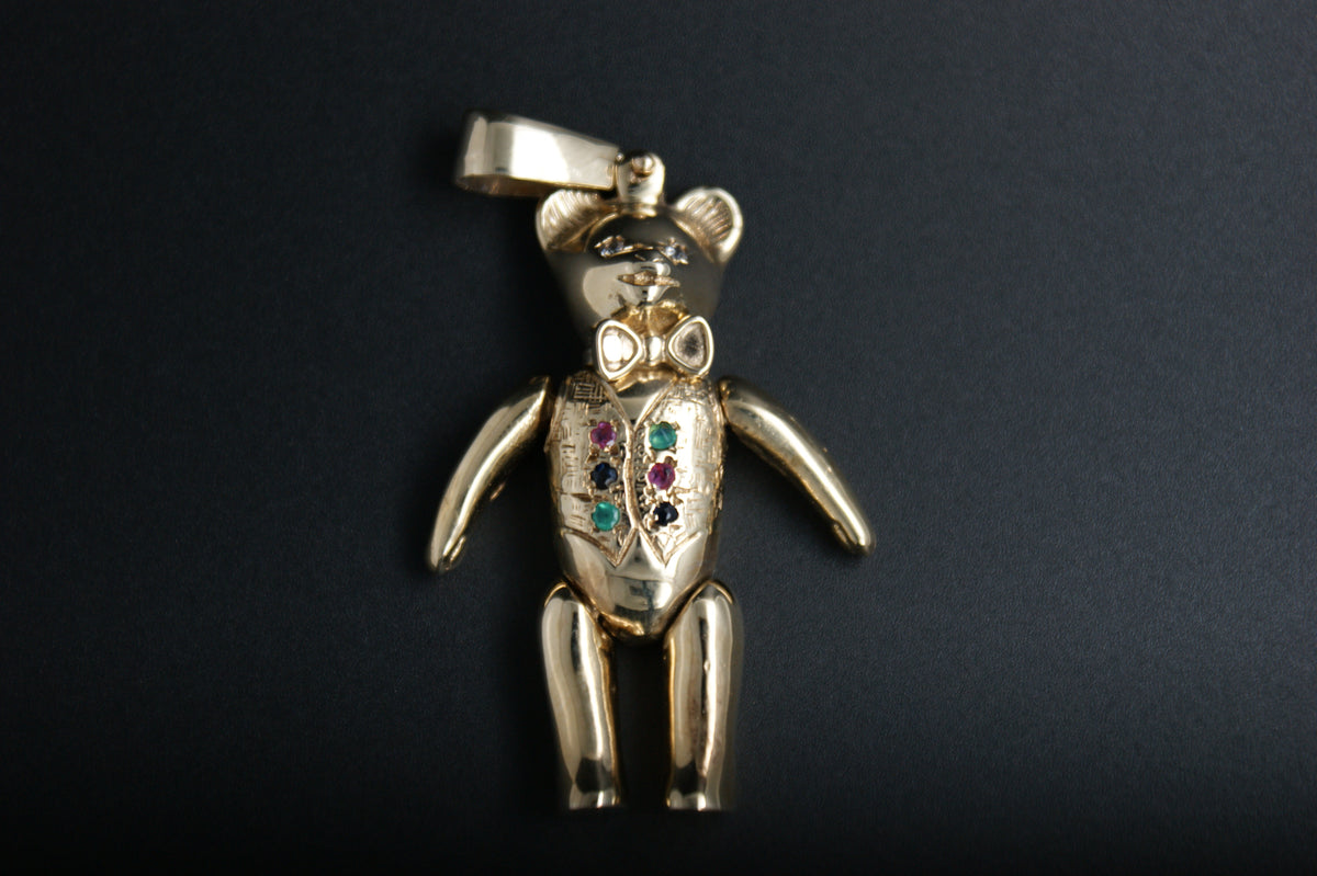 07-9ct teddy bear Pendant