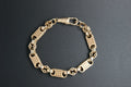 022-9ct Baby Stars &Bars link Bracelet (6.5'')