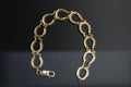 023-9ct Gold Lucky Horseshoe link Bracelet (8'').