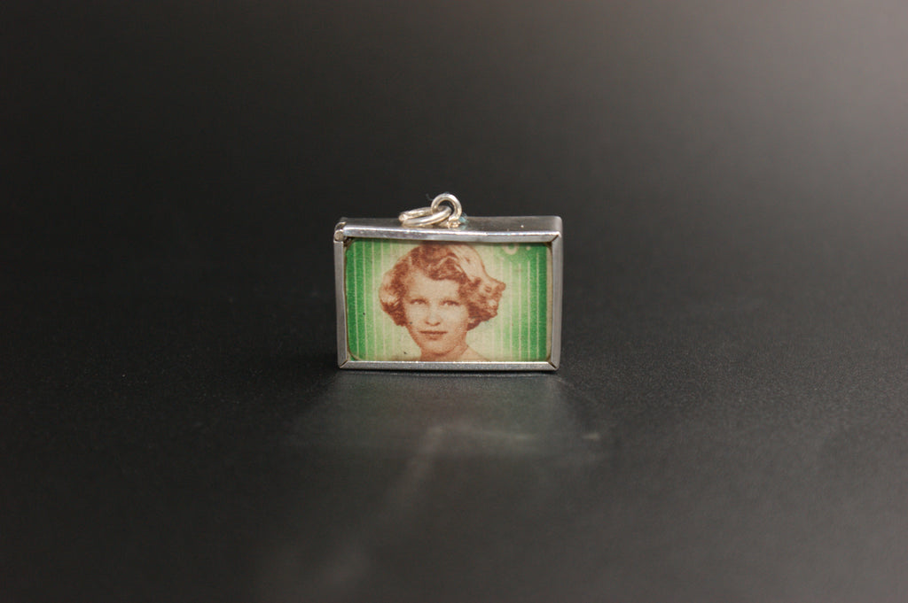 028- Silver Princess Anne and King Charles saving stamp charm