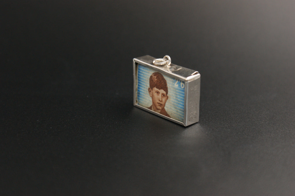 028- Silver Princess Anne and King Charles saving stamp charm