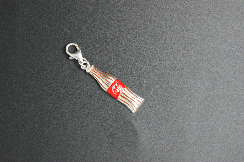 030- Silver coca-Cola Bottle charm