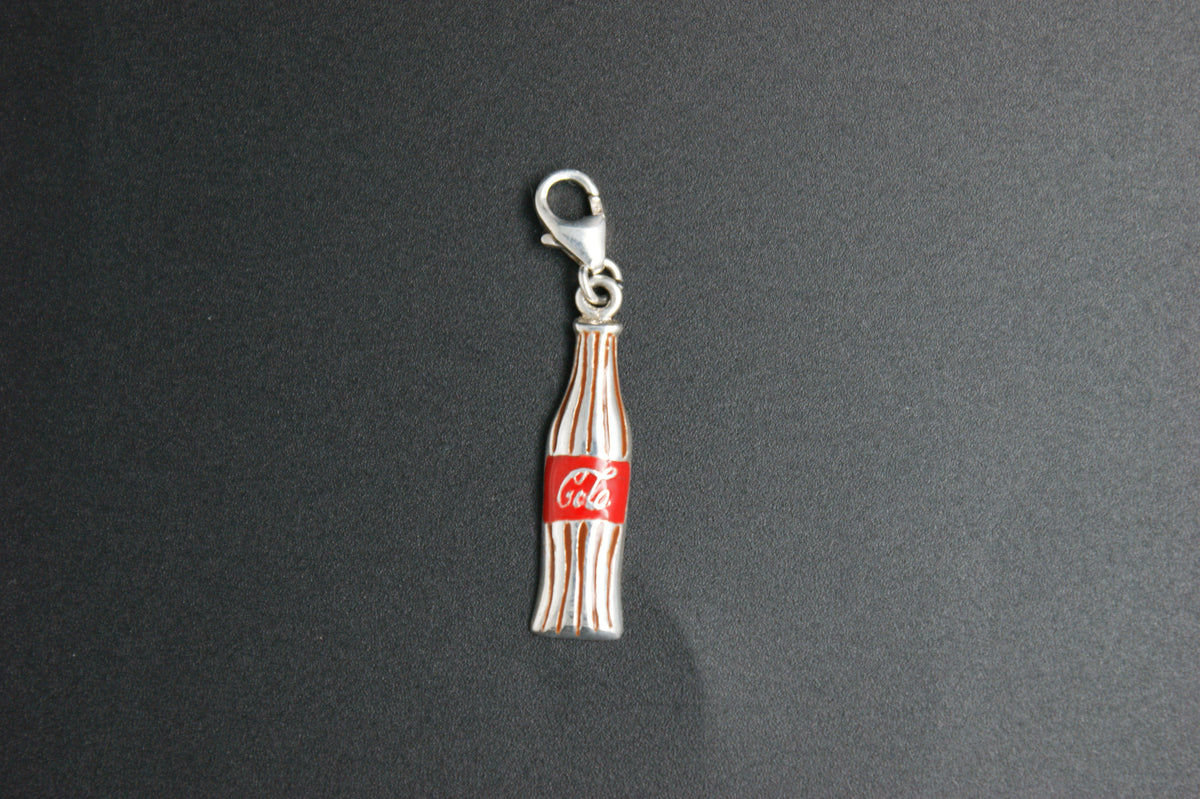 030- Silver coca-Cola Bottle charm
