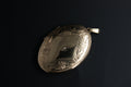 037- 9ct Gold Engraved Oval Locket with Star-set Diamond.