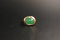 038-9ct Yellow Gold Oval Jade Cabochon Ring.