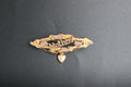 041- 9ct Gold Sweetheart ''Mother'' Bar Brooch with Heart Charm