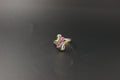 047-9ct Gold Ruby & Diamond Crossover Ring