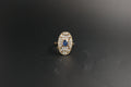 048-18ct Gold Sapphire & Diamond Art Deco Style Ring.