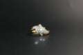 057- 18ct vintage diamond cluster ring