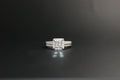 058- 18ct white diamond halo ring