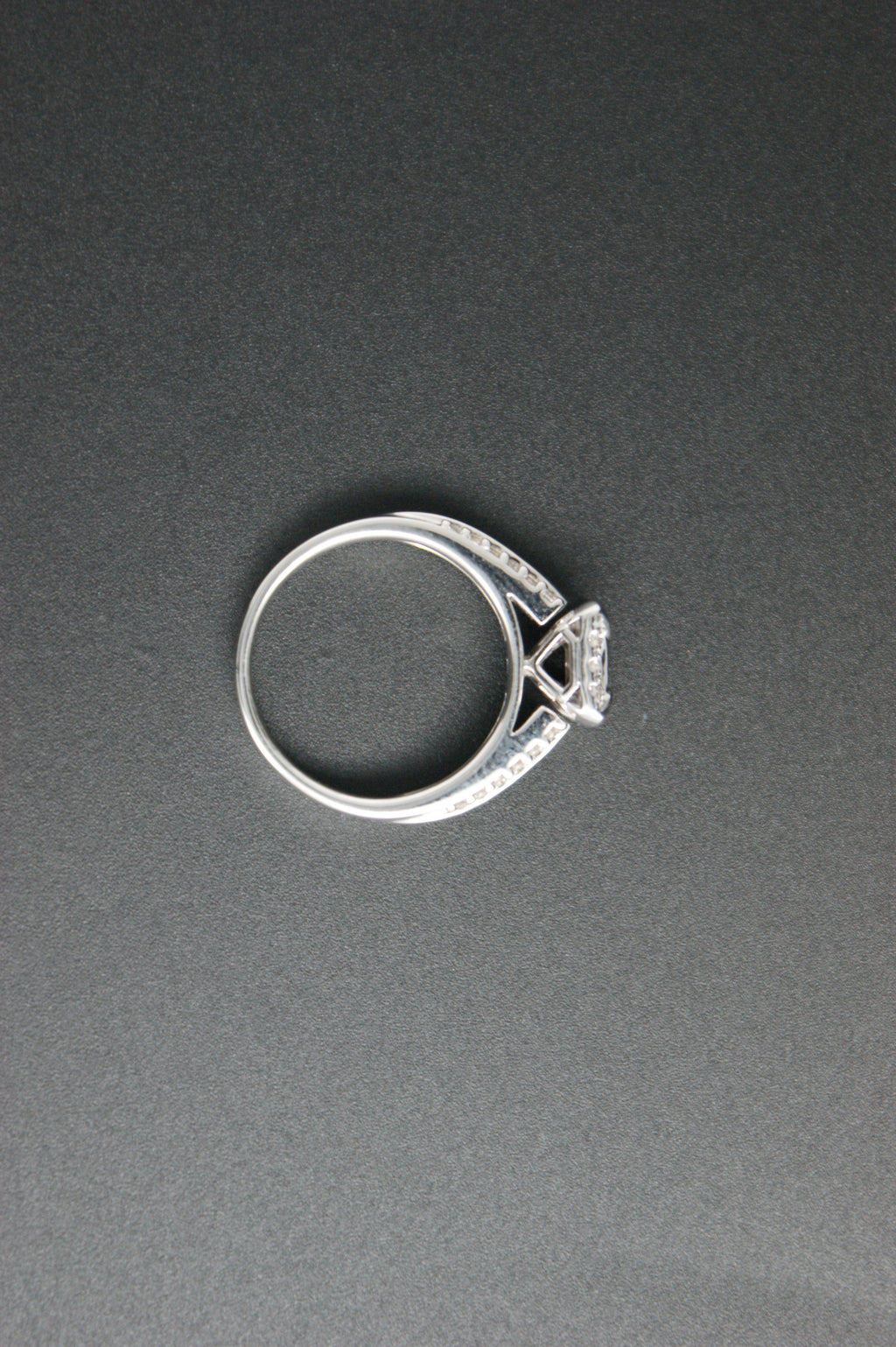 058- 18ct white diamond halo ring