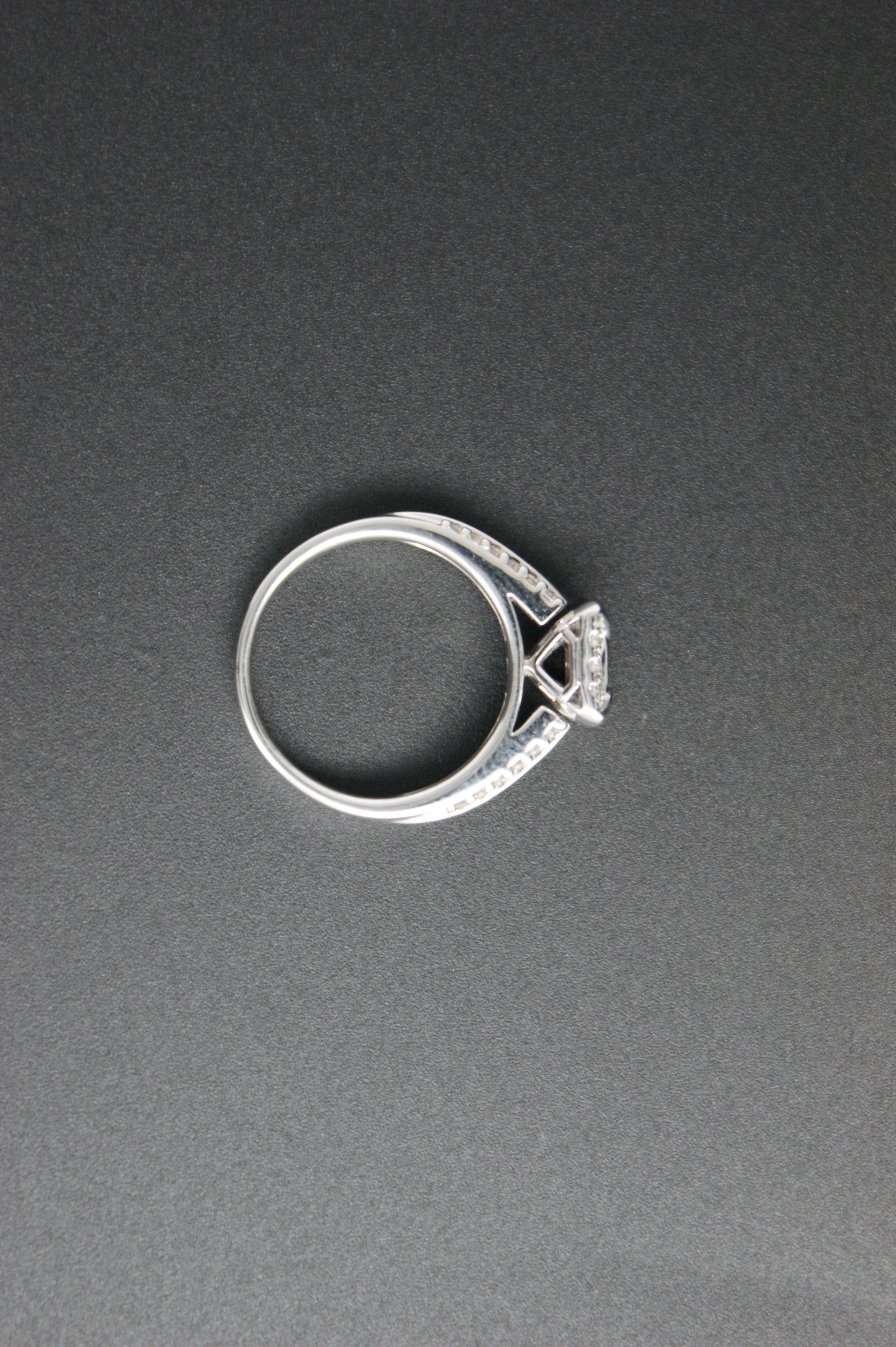 058- 18ct white diamond halo ring