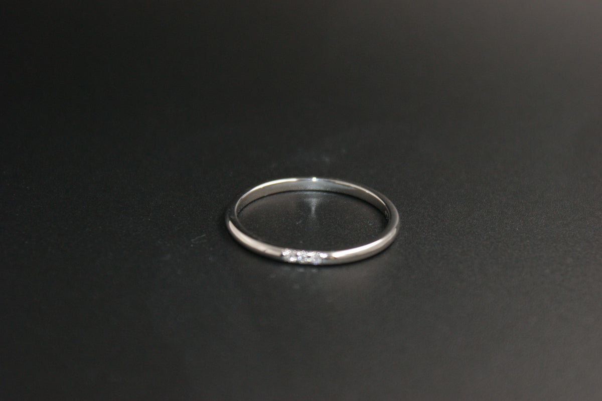 063- Authentic Tiffany & Co. Platinum and Diamond Wedding Band