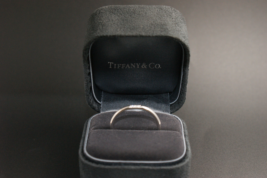 063- Authentic Tiffany & Co. Platinum and Diamond Wedding Band