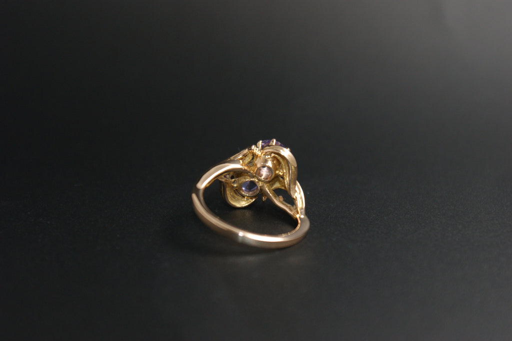 064- 18ct Yellow Gold Alexandrite & Ruby Ring
