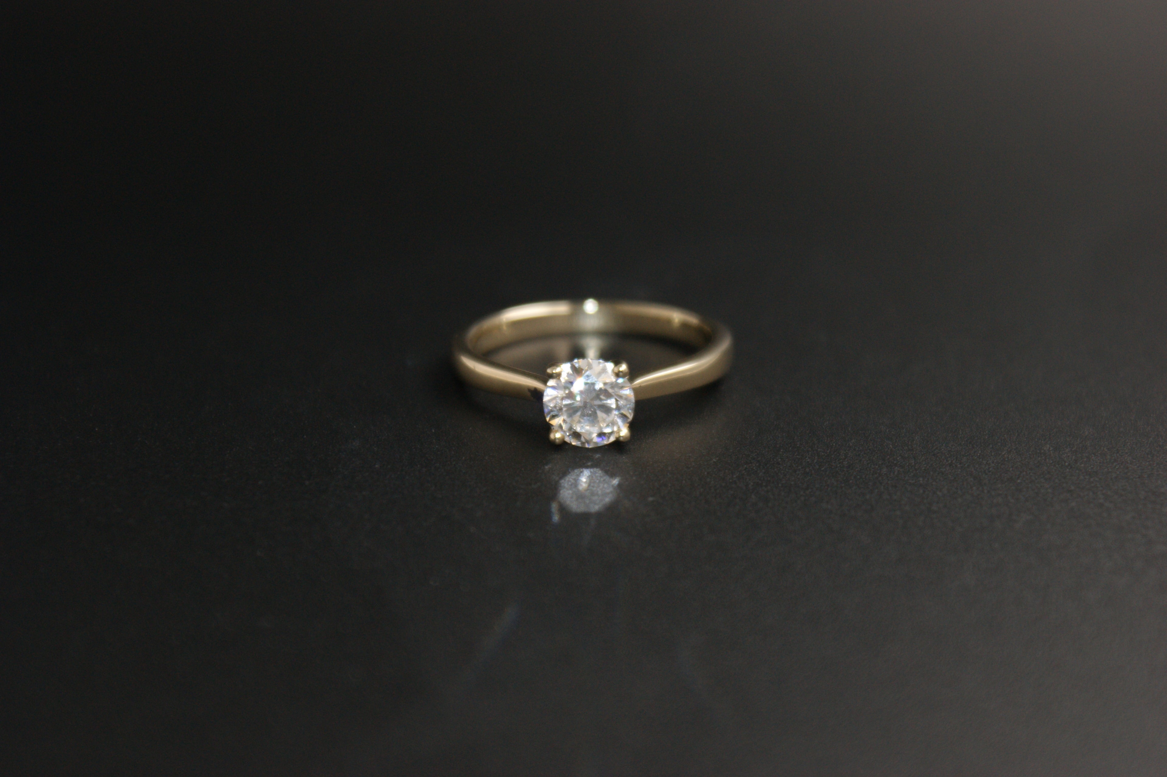 066-9ct Gold 1.00ct Lab-Grown Solitaire Diamond Ring