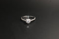 069- Platinum Heart-Cut Diamond Halo Ring with Pave Band