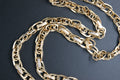 076-14ct Yellow Gold Greek Key Marnier link Chain