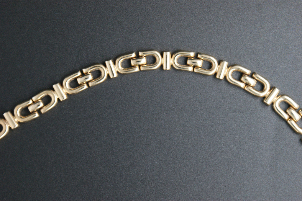 077- 9ct Yellow Gold Greek Key Link Chain