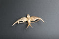 082- 15ct Swallow bird brooch.