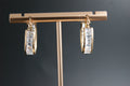 086- 9ct cubic zirconia hoop earrings.
