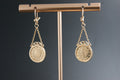 089- 9ct Yellow Gold 1853 ''1 Tallar'' Fantasy Coin Earrings