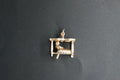 095-Gold Opening Four-Poster Bed Charm