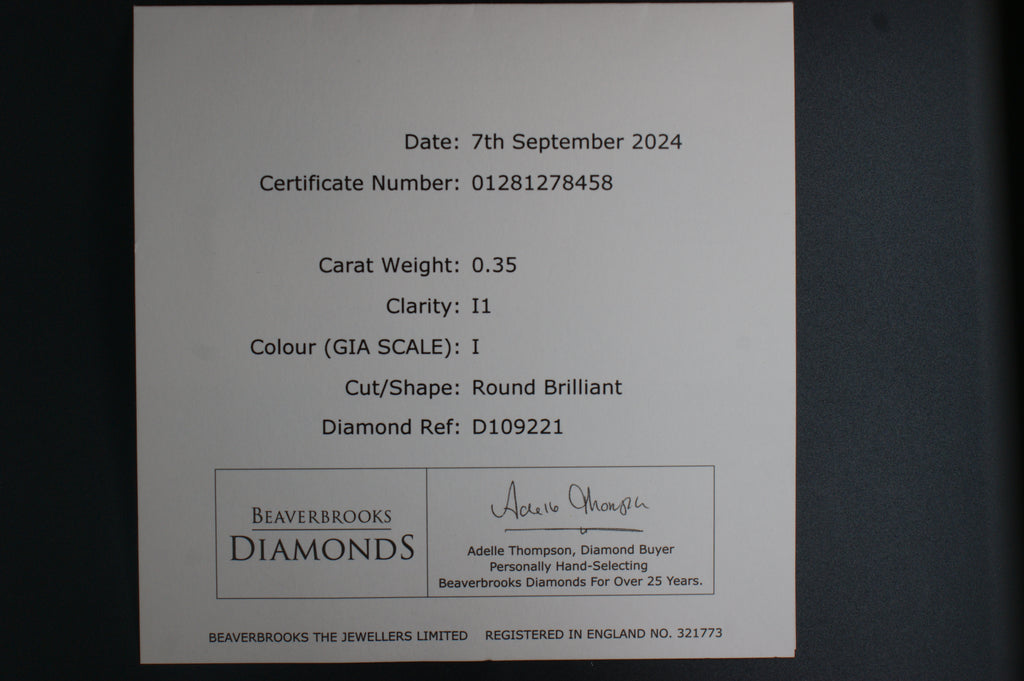 096-9ct White Gold 0.35ctt Diamond Three-Stone Ring