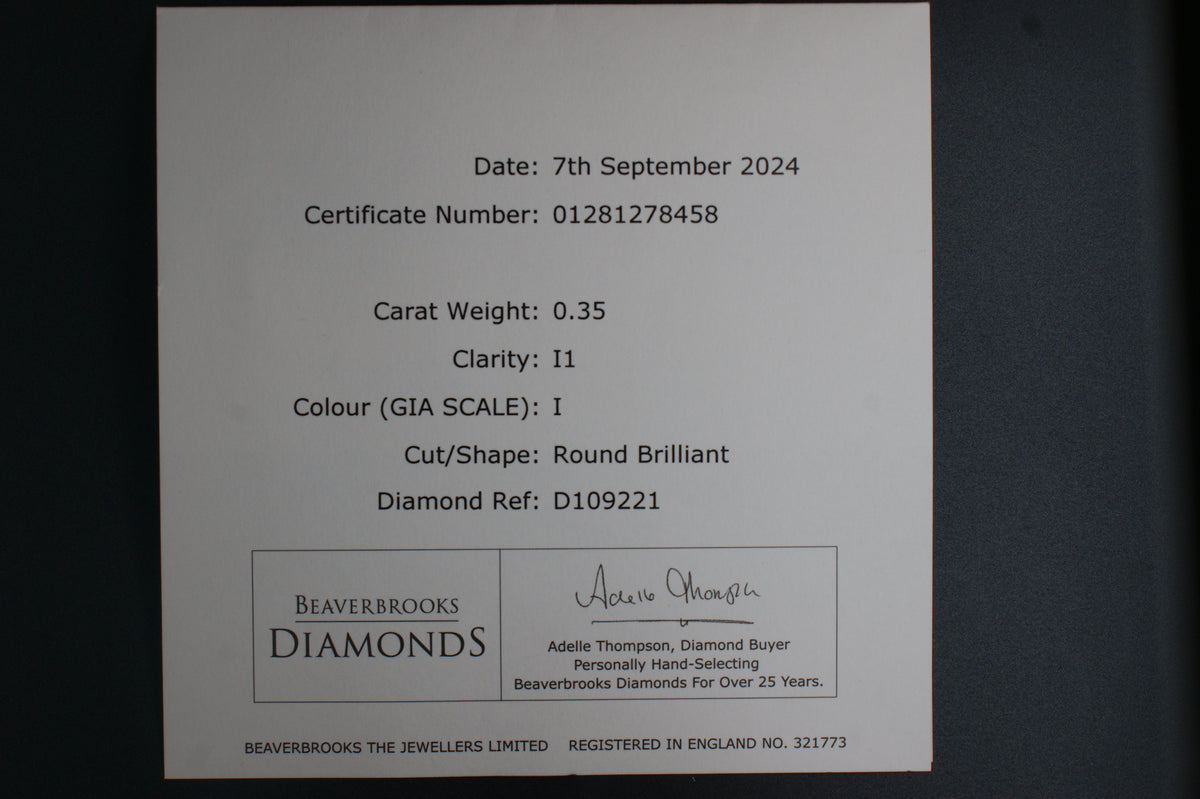 096-9ct White Gold 0.35ctt Diamond Three-Stone Ring