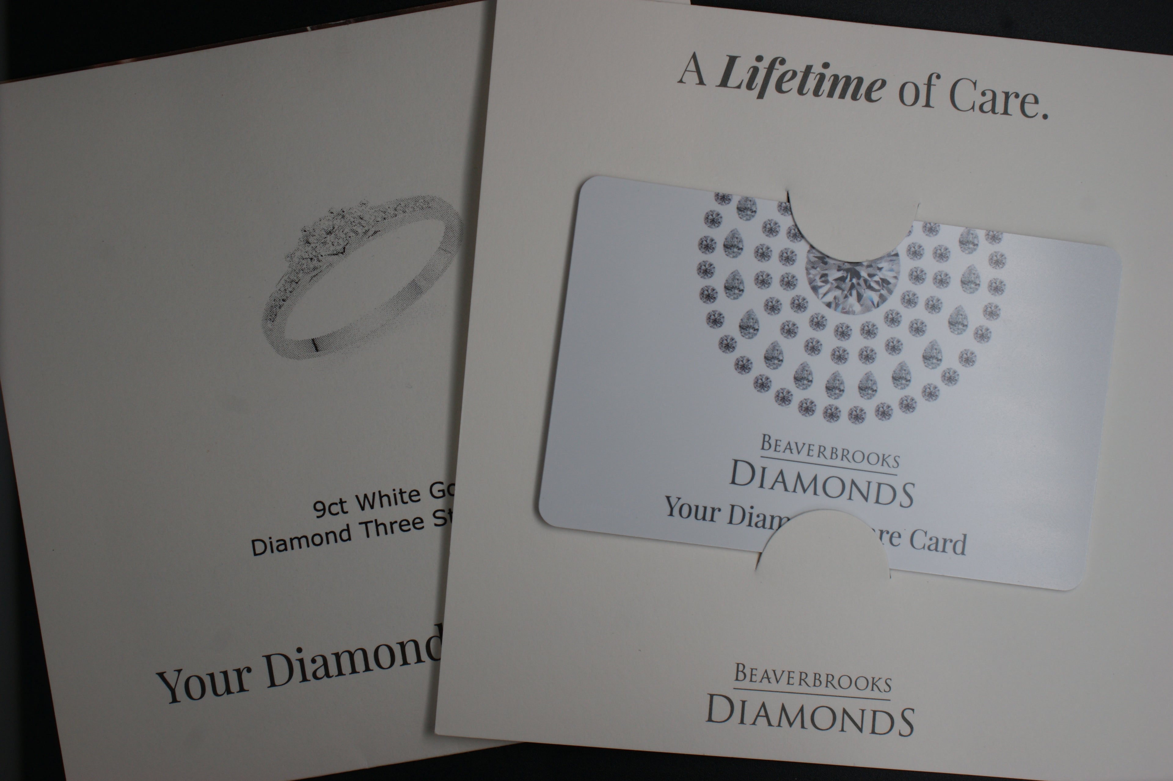 096-9ct White Gold 0.35ctt Diamond Three-Stone Ring