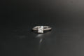 098-18ct White Gold 0.51ct Princess Cut Diamond Solitaire Ring