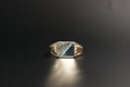 0103- 9ct pattern signet ring.