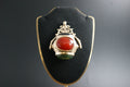 0104- 9ct spinner fob pendant.