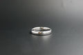 0107- 18ct White Gold Plain Court Wedding Ring
