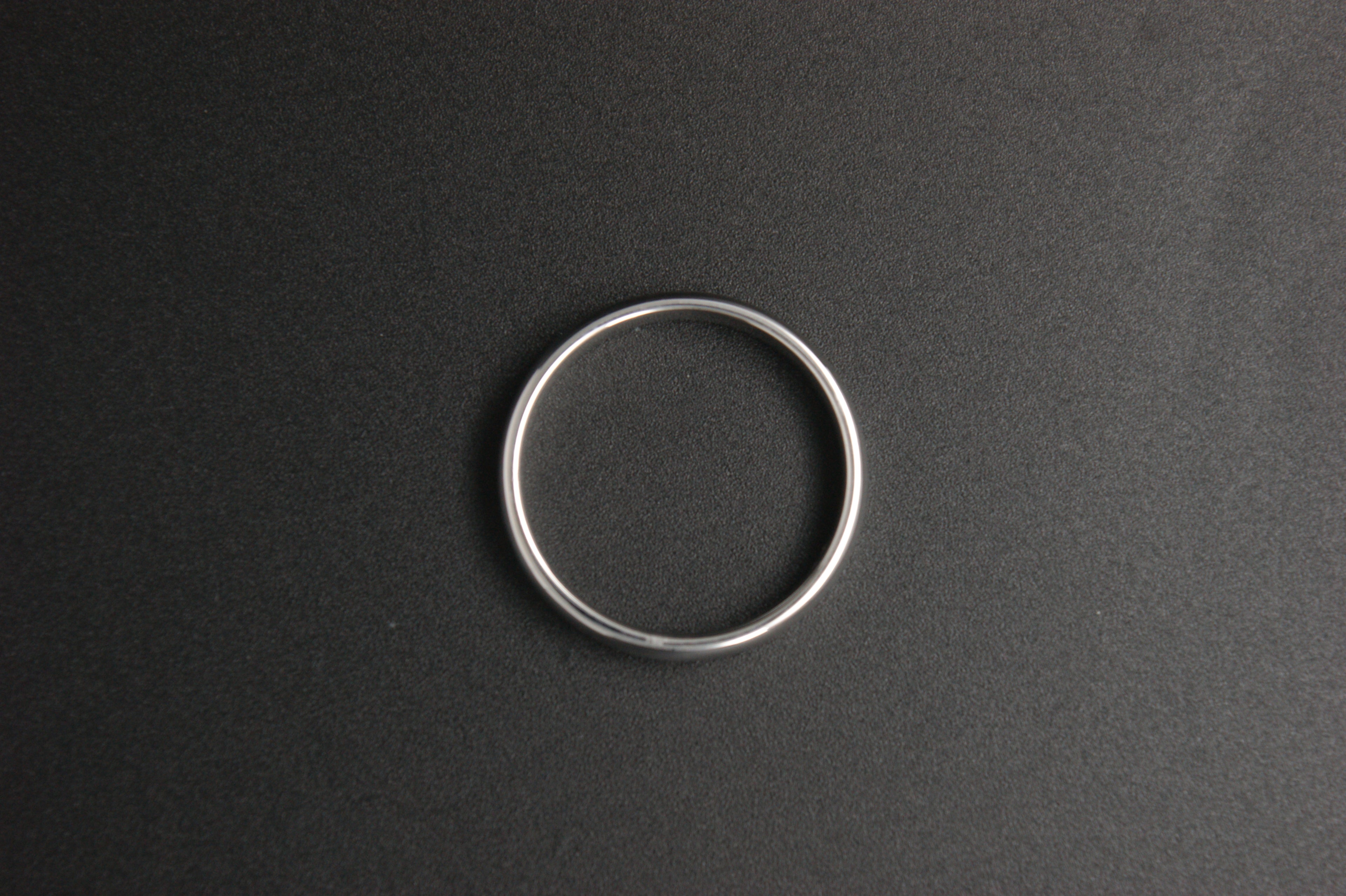 0107- 18ct White Gold Plain Court Wedding Ring