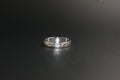0108- 18ct White Gold Patterned Wedding Ring