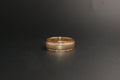 0114-9ct Gold brushed & Polished Patterned Wedding Ring