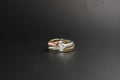 0115-9ct Three-Colour Gold Russian Wedding Ring