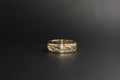 0116- 9ct Gold Engraved Scroll Patterned Wedding Ring