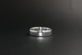 0120- 9ct white wedding band.