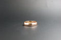 0122- 9ct Rose wedding band.