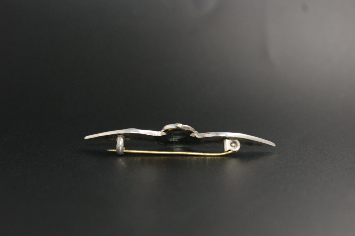 0124-Silver & Enamel RAF Pilot Wings Brooch
