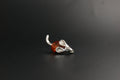 0125- Silver and Amber Mouse Brooch