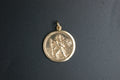 0129-9ct Gold Solid St Christopher Medallion.