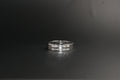 0133-14ct White Gold Double-Row Princess Cut Diamond Eternity Ring