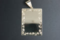 0136-14ct Yellow Gold Rectangular Engraved Ingot Pendant
